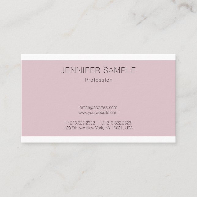 Elegant Simple Design Modern Plain Professional Business Card (Front)