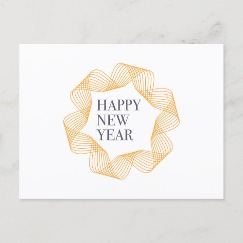Elegant simple design of Happy New Year Holiday Postcard