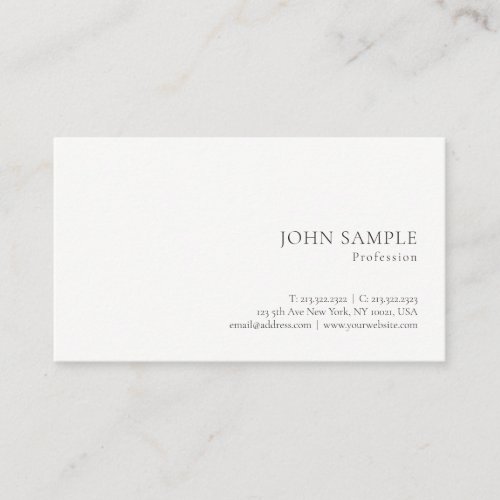 Elegant Simple Design Professional Chic Template Business Card