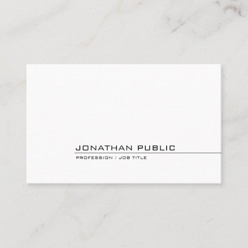 Elegant Simple Design Professional Modern Plain Business Card