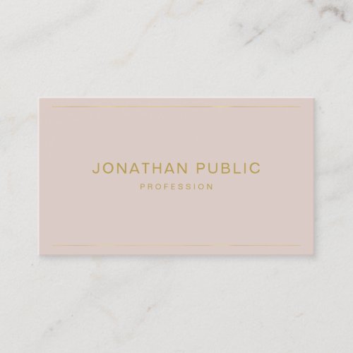 Elegant Simple Design Template Gold Text Modern Business Card