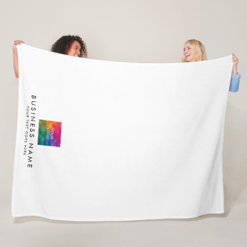 Elegant Simple Design Your Logo Here Stylish Fleece Blanket