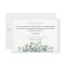 Elegant simple eucalyptus green sympathy funeral