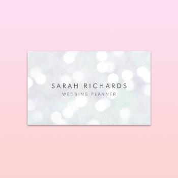 Elegant Simple Event Planner Bokeh Pattern Business Card by whimsydesigns at Zazzle