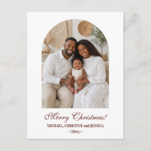 Elegant Simple Family Christmas Holiday Photo