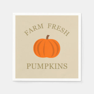 Elegant Simple Farm fresh pumpkins fall autumn Napkins