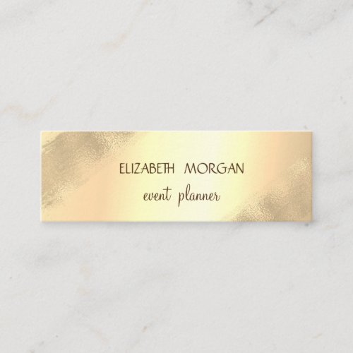 Elegant Simple Faux Gold  Minimalist Mini Business Card