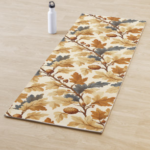 Elegant Simple Floral Pattern Yoga Mat