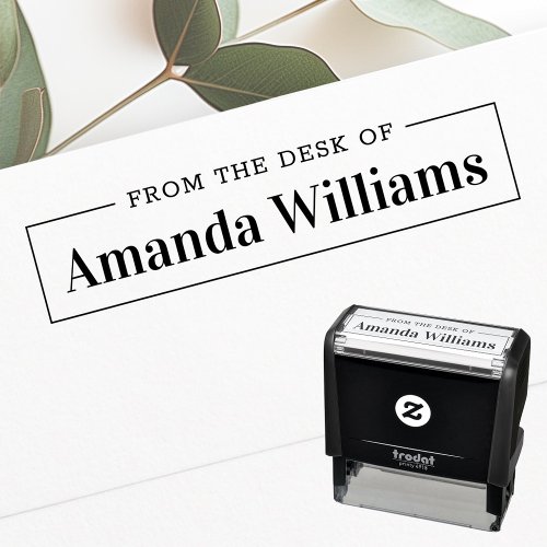 Elegant simple from the desk of self_inking stamp