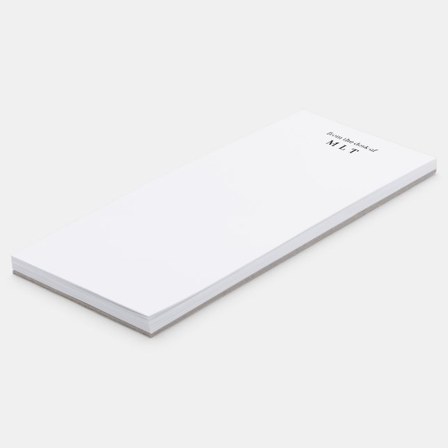 Elegant Simple From The Desk Of Writing Notepad (Angled)