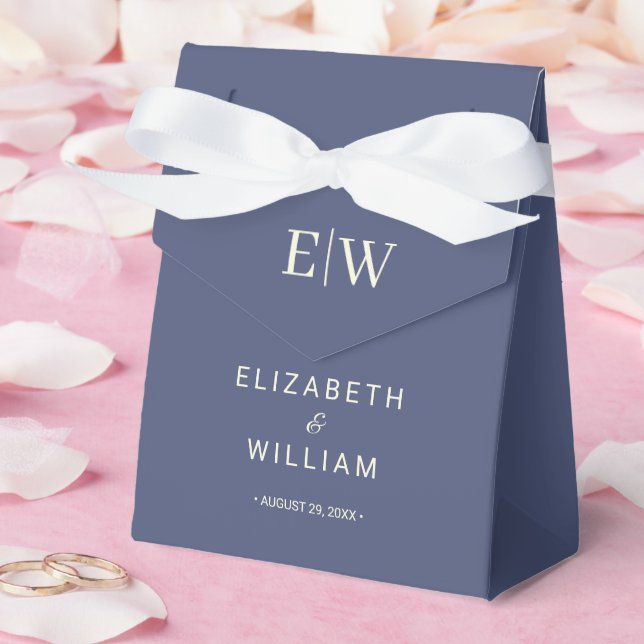 Elegant Simple Future Dusk with Monogram Wedding Favor Boxes (Wedding)
