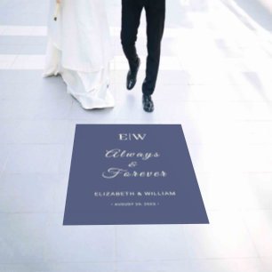 Elegant Simple Future Dusk with Monogram Wedding Floor Decals