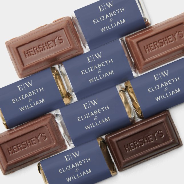 Elegant Simple Future Dusk with Monogram Wedding Hershey's Miniatures (Assorted)