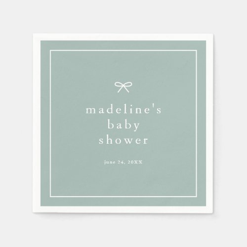 Elegant Simple Gender Neutral Baby Shower Napkins