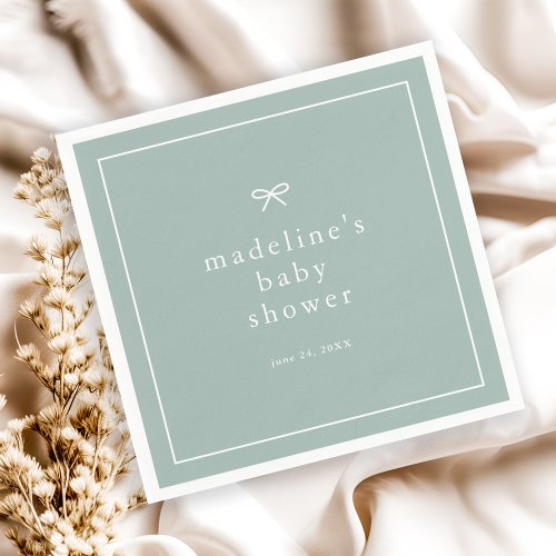 Elegant Simple Gender Neutral Baby Shower Napkins