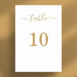 Elegant Simple Glam Script Gold Party  Table Number<br><div class="desc">Complete your wedding day look with our elegant Party table numbers. Add an extra touch to your special day with these beautiful and affordable table numbers.</div>