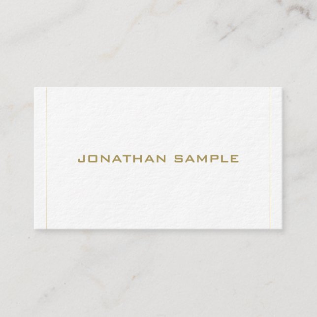 Elegant Simple Gold Design Luxury Professional Business Card (Front)