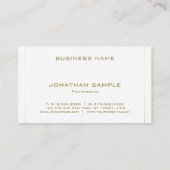 Elegant Simple Gold Design Luxury Professional Business Card (Back)
