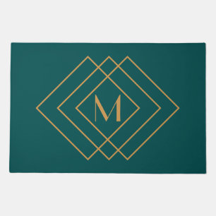 Elegant simple gold geometric Art Deco design Doormat