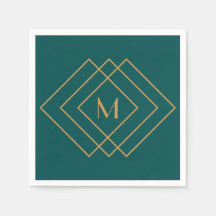 Elegant simple gold geometric Art Deco design Napkins