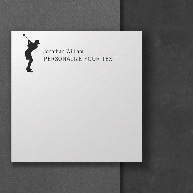     Elegant Simple Golf Player Personal Stationery Note Card (Creator Uploaded)