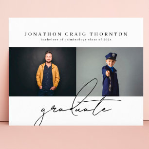 Elegant Simple Graduate University Graduation Anno