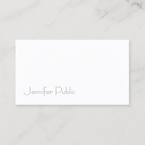 Elegant Simple Graphic Design Modern Chic Plain Business Card