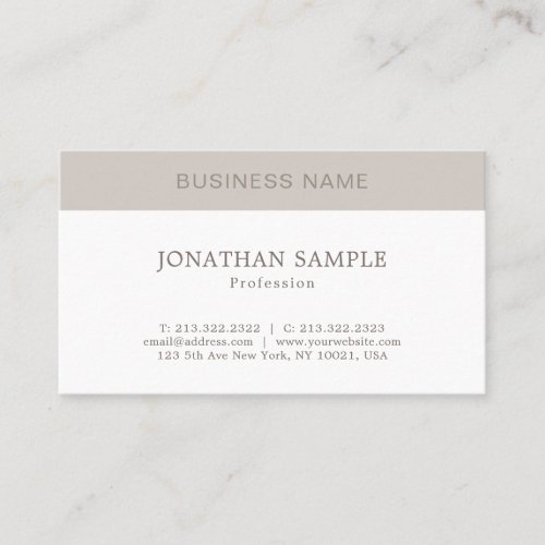 Elegant Simple Graphic Design Modern Plain Trendy Business Card