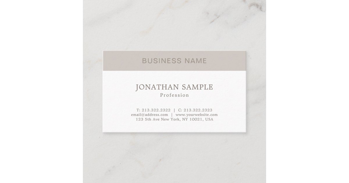 Elegant Simple Graphic Design Modern Plain Trendy Business Card | Zazzle