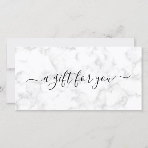 Elegant Simple Gray Marble Gift Certificate