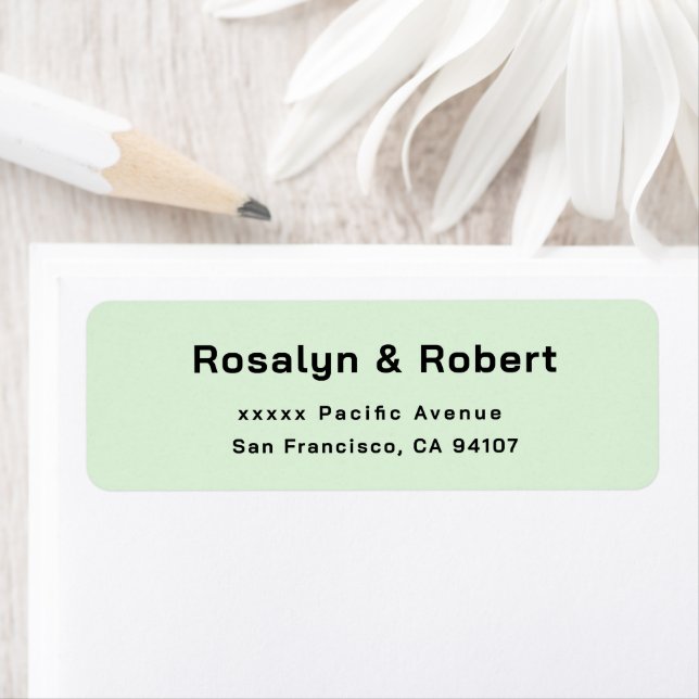 Elegant Simple Green Return Address Labels (Insitu)