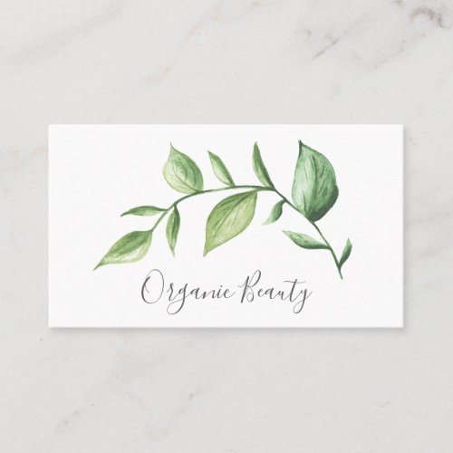 Elegant Simple Greenery Beauty Salon Appointment Card