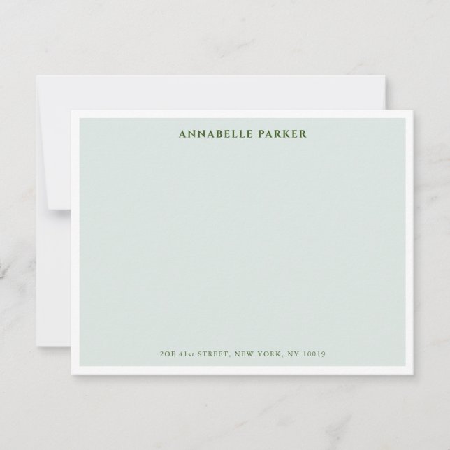 Elegant Simple Grey and White border Thank You Card (Front)