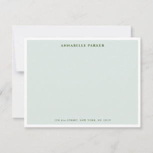 Elegant Simple Grey and White border Thank You Card