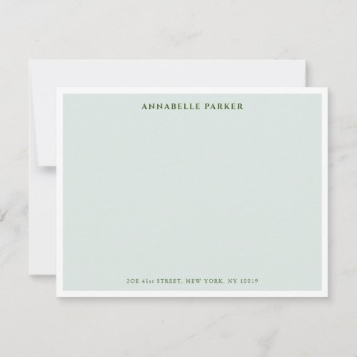 Elegant Simple Grey and White border Thank You Card
