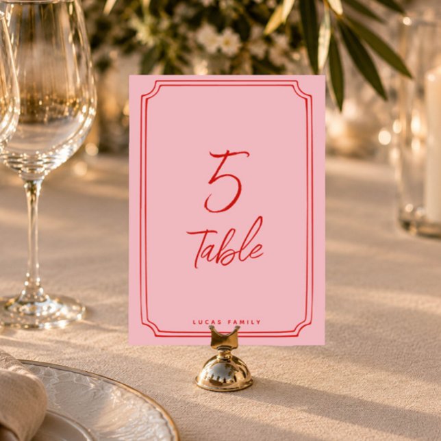 Elegant simple handwritten wedding Table number  (Creator Uploaded)