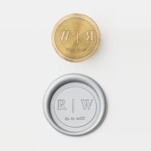 Elegant  Simple initial Monogram Wedding  Wax Seal Stamp