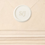 Elegant Simple Initials or Monogram Wax Seal Sticker<br><div class="desc">This simple and elegant wax seal sticker design features your two initials or monograms in bold,  classic text with a divider between them.</div>
