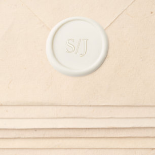 Elegant Simple Initials or Monogram Wax Seal Sticker