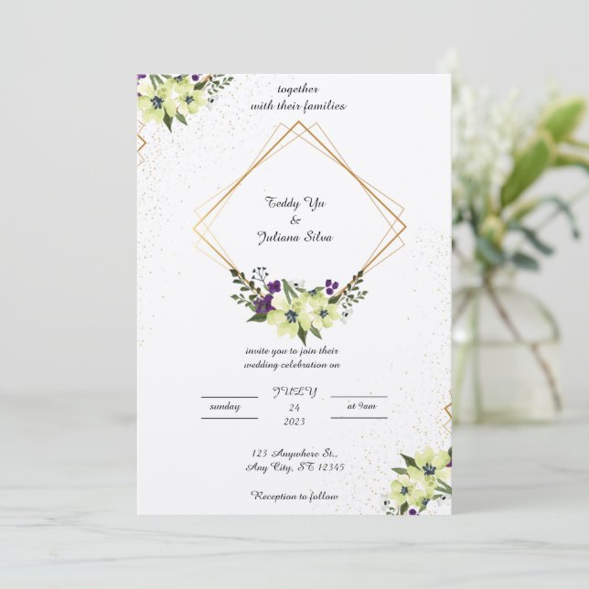 Elegant simple invitation  (Standing Front)