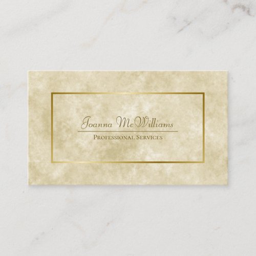 Elegant Simple Ivory  Gold Professional Business Card