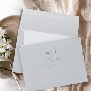 Elegant Simple Light Blue Ampersand Envelope