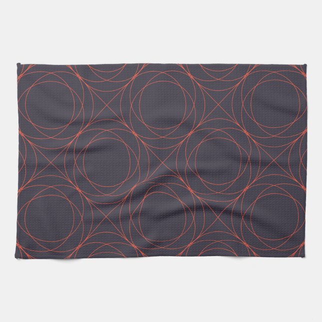 Elegant, simple, lively, modern line pattern art kitchen towel (Horizontal)