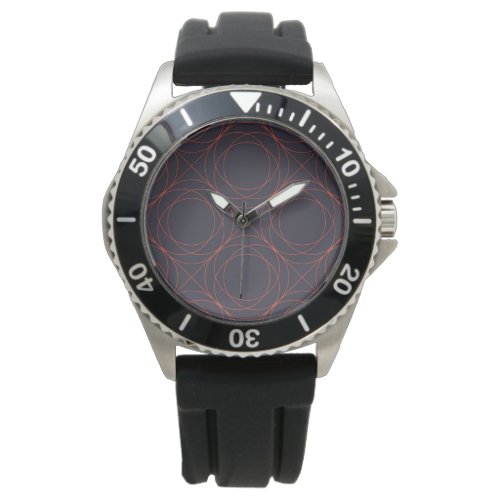 Elegant simple lively modern line pattern art watch