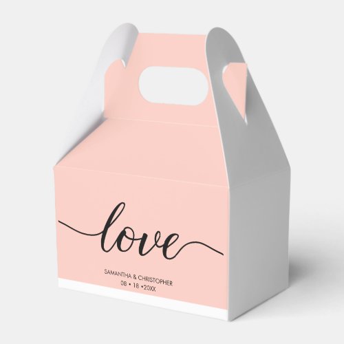Elegant Simple Love Script Wedding custom Favor Bo Favor Boxes