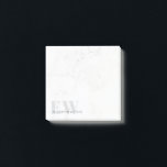 Elegant Simple Marble Stone Grey Name Monogram Post-it Notes<br><div class="desc">If you need any further customisation please feel free to message me on yellowfebstudio@gmail.com.</div>