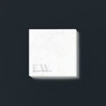 Elegant Simple Marble Stone Grey Name Monogram Post-it Notes<br><div class="desc">If you need any further customisation please feel free to message me on yellowfebstudio@gmail.com.</div>
