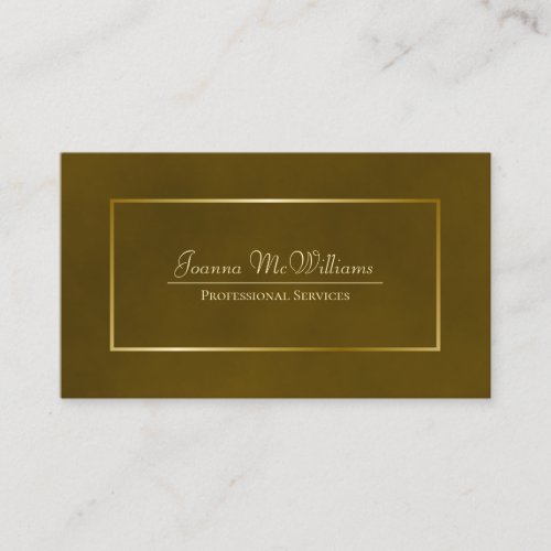 Elegant Simple Marbled Gold Professional Business Card