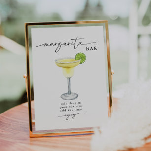 Elegant Simple Margarita Bar Sign