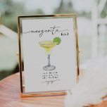 Elegant Simple Margarita Bar Sign at Zazzle